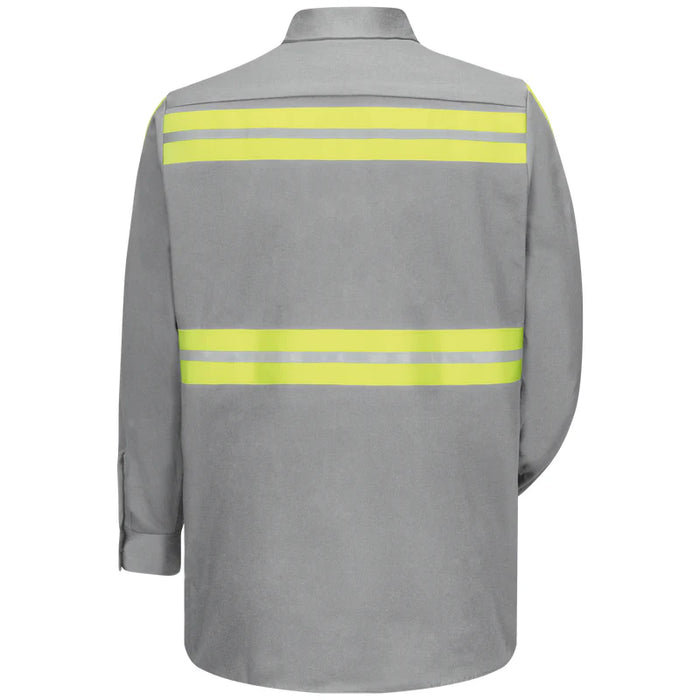Red Kap® Long Sleeve Enhanced Visibility Cotton Work Shirt - SC30-EHV