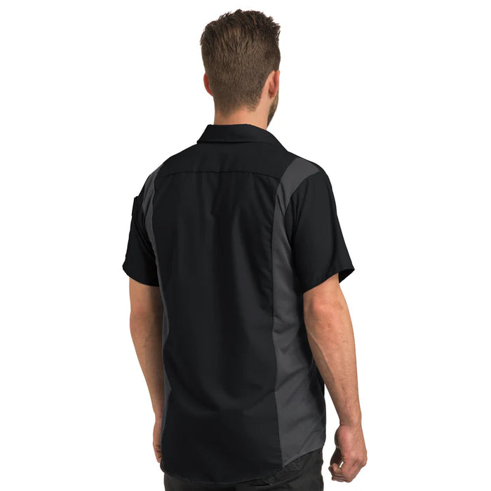 Red Kap® Men's Short Sleeve Performance Plus Shirt - Oilblok Technology - Black / Charcoal Mesh - SY42