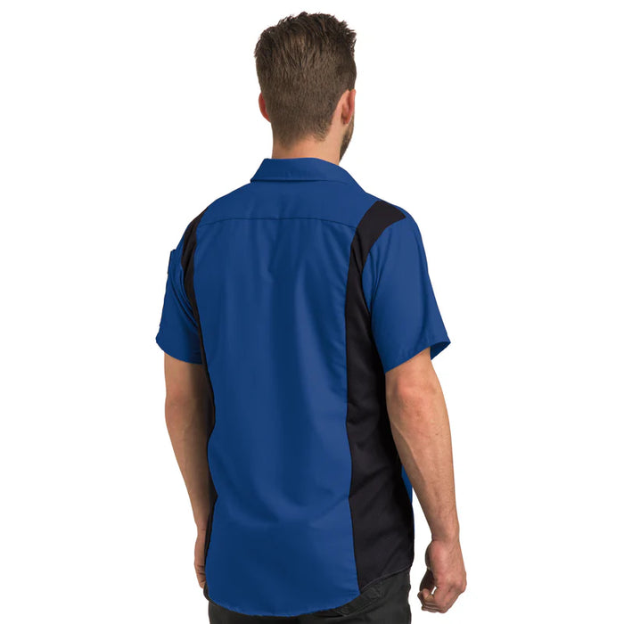 Red Kap® Men's Short Sleeve Performance Plus Shirt - Oilblok Technology - Royal Blue/Black Mesh - SY42