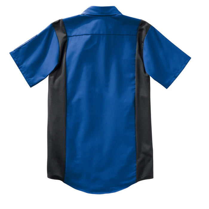 Red Kap® Men's Short Sleeve Performance Plus Shirt - Oilblok Technology - Royal Blue/Black Mesh - SY42