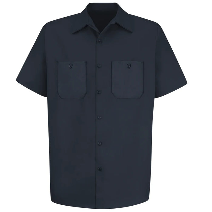 Red Kap® Men's Short Sleeve Wrinkle-Resistant Cotton Work Shirt - Dark Navy - SC40