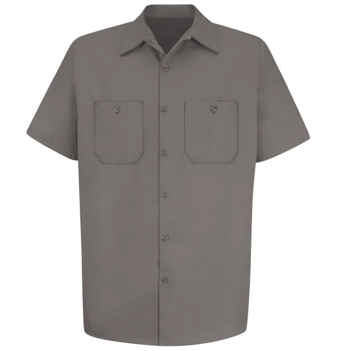 Red Kap® Men's Short Sleeve Wrinkle-Resistant Cotton Work Shirt - Graphite Gray - SC40