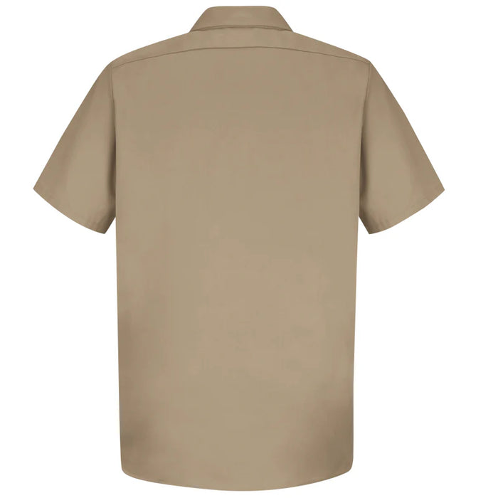Red Kap® Men's Short Sleeve Wrinkle-Resistant Cotton Work Shirt - Khaki - SC40