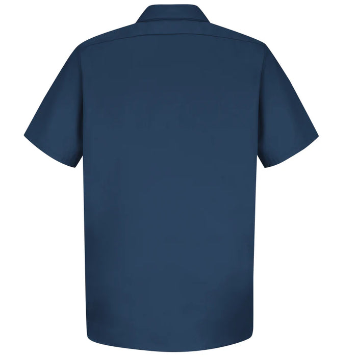 Red Kap® Men's Short Sleeve Wrinkle-Resistant Cotton Work Shirt - Navy - SC40