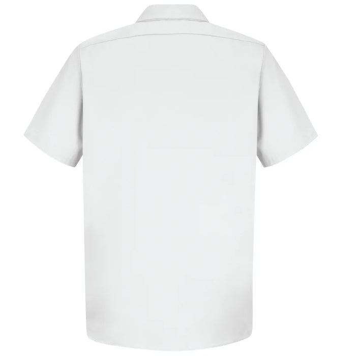Red Kap® Men's Short Sleeve Wrinkle-Resistant Cotton Work Shirt - White - SC40