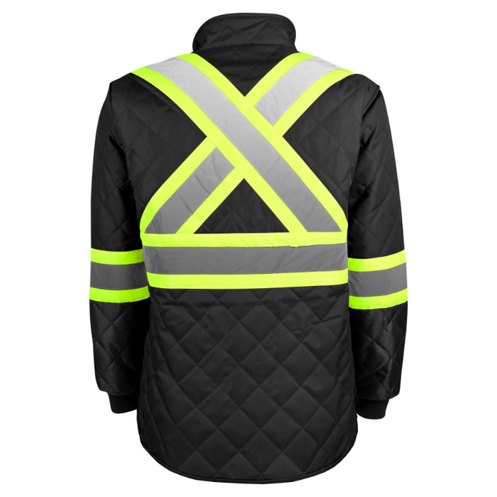 Terra® High Visibility Quilted Freezer Safety Jacket with Reflective Band - 116505