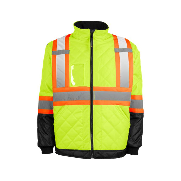 Terra® High Visibility Quilted Freezer Safety Jacket with Reflective Band - 116505