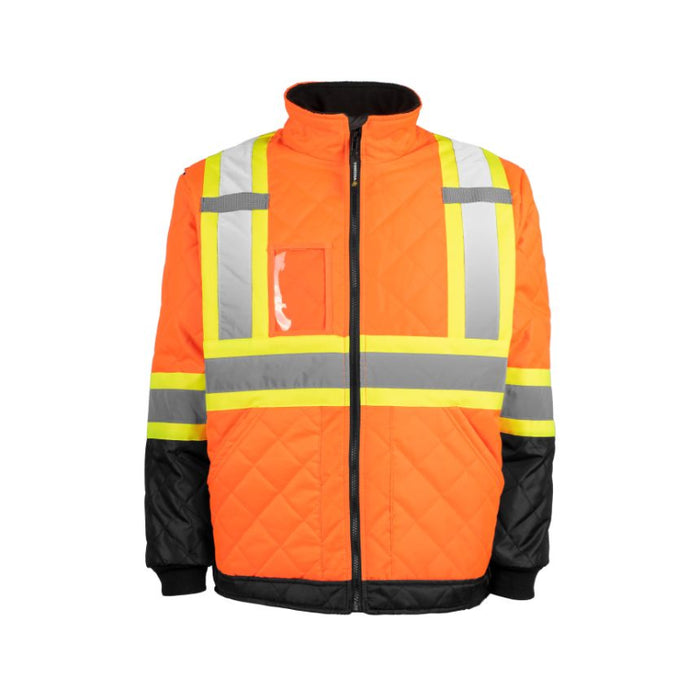 Terra® High Visibility Quilted Freezer Safety Jacket with Reflective Band - 116505