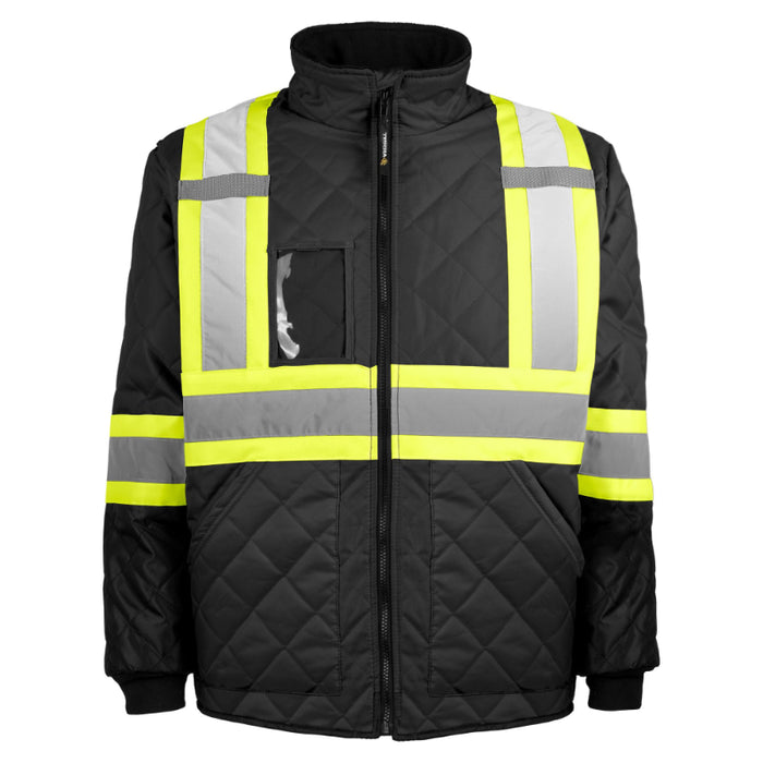 Terra® High Visibility Quilted Freezer Safety Jacket with Reflective Band - 116505