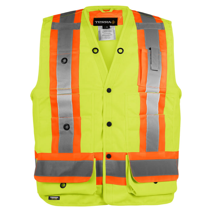 Terra® Hi-Vis Polyester Surveyor's Safety Vest - CSA Class 2 Level 2 - 116522