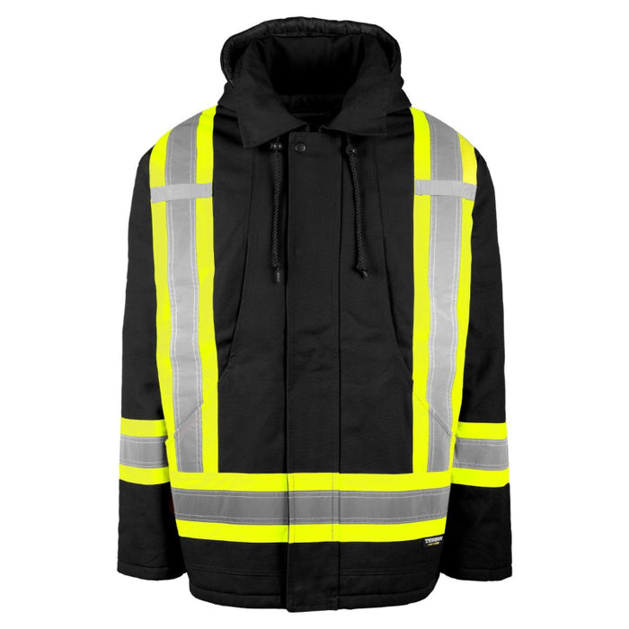 Terra® High Visibility Men's Lined Winter Canvas Safety Parka - 116568
