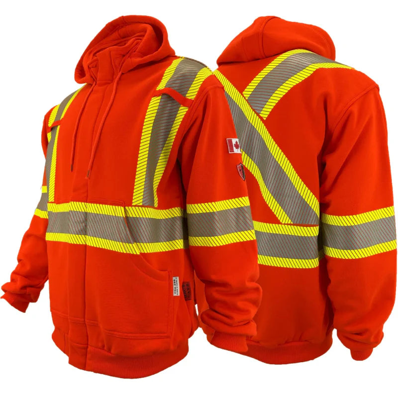 fr high vis hoodie flame resistant high visibility hooded sweatshirts
