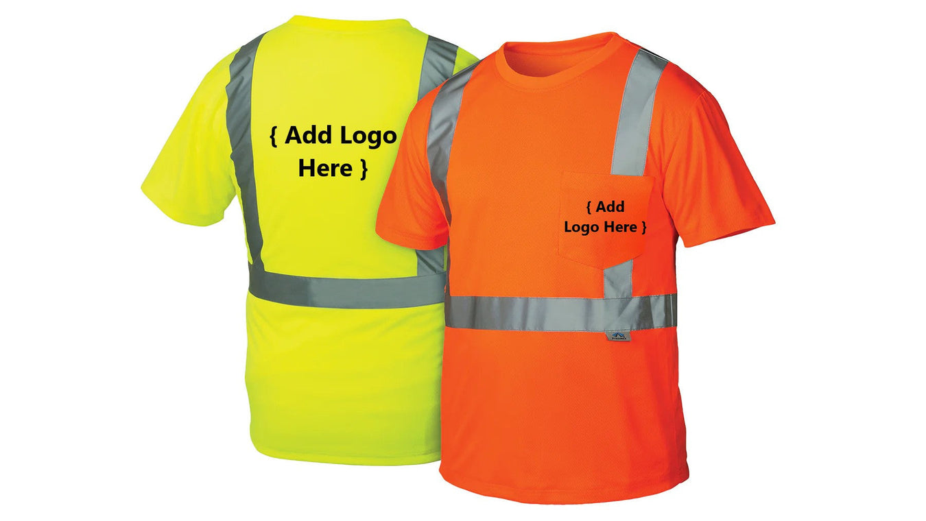 customize custom high vis safety shirts company logo personalize
