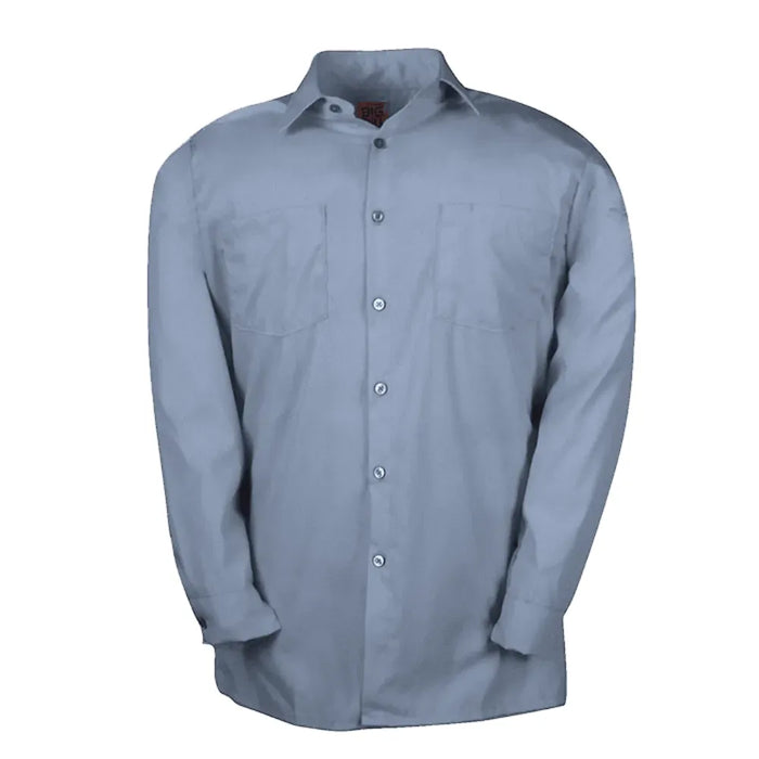 Big Bill Poplin Long-Sleeve Industrial Work Shirt - Banded Collar - 140