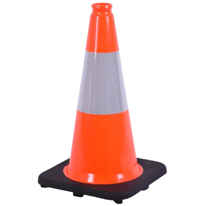 18" Traffic Cone - 3 Lbs - Safety Orange - 6" Inch Hi Intensity Reflective Collars - Bulk Pallet