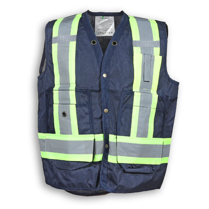 Big K Clothing® High Visibility 300D Polyester Mesh Safety Surveyor Vest - BK402MESH