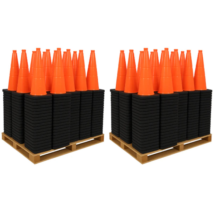 28" Traffic Safety Cone - 7 Lbs - Orange - No Reflective Collar - Bulk Pallet