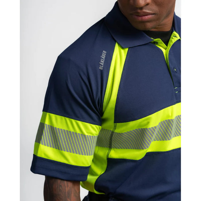 Blaklader® Workwear 100% Polyester Hi-Vis Collared Polo T-Shirt - 3468