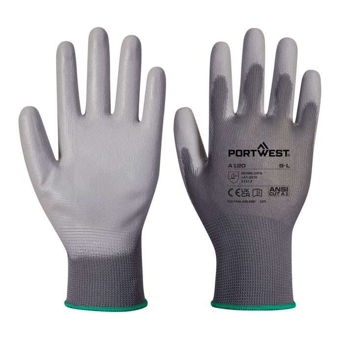PORTWEST® Abrasion & Tear Resistant Grip Gloves - PU Coated Palm - A120