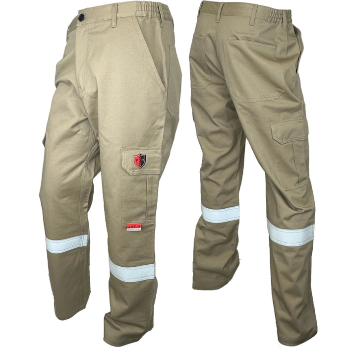 Atlas Guardian® FR/AR Hi Vis Cargo Safety Pants - Khaki - 405KK