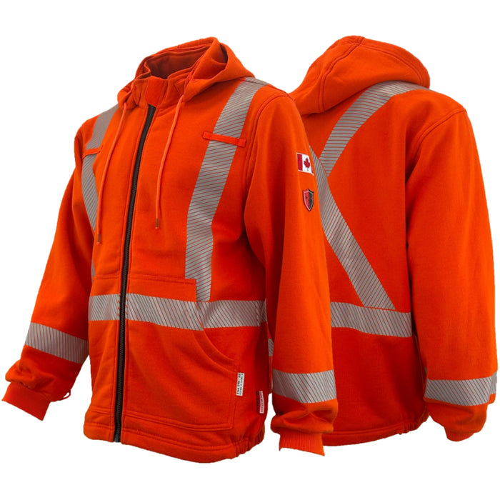 Atlas Workwear® FR/AR Hi Vis Fleece Hoodie - Orange - 4022OR