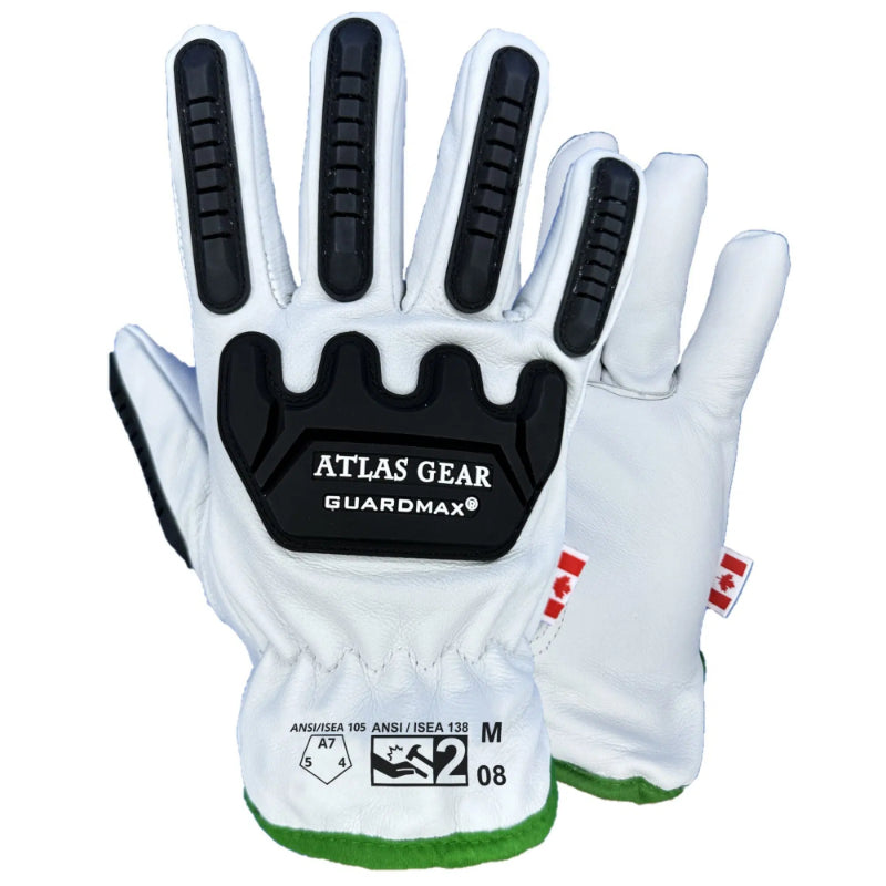 Atlas GuardMax® Leather Impact Safety Gloves - 801 — Safety Vests And ...