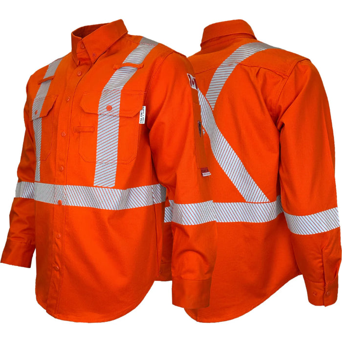 Atlas Guardian® FR / ARC Flash Work Shirts w/2" Segmented Stripes - 404