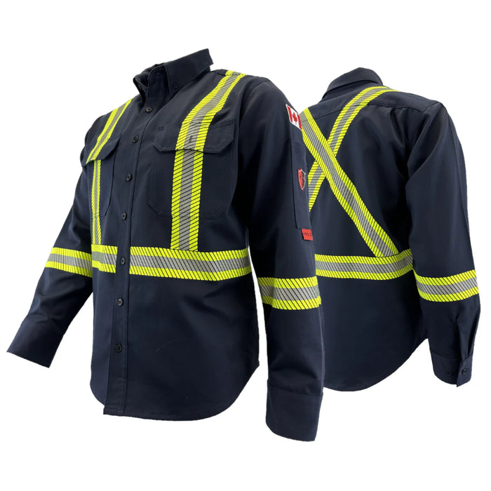 Atlas Guardian® FR / ARC Flash Work Shirts w/2" Segmented Stripes - 404