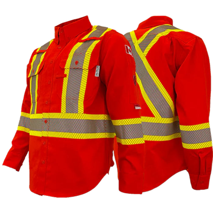Atlas Guardian® FR / ARC Flash Work Shirts w/4" Segmented Stripes - 4044