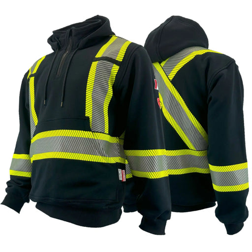 Atlas Guardian® FR / Arc Flash Quarter Zip Hoodies with Segmented Stripes - 4014