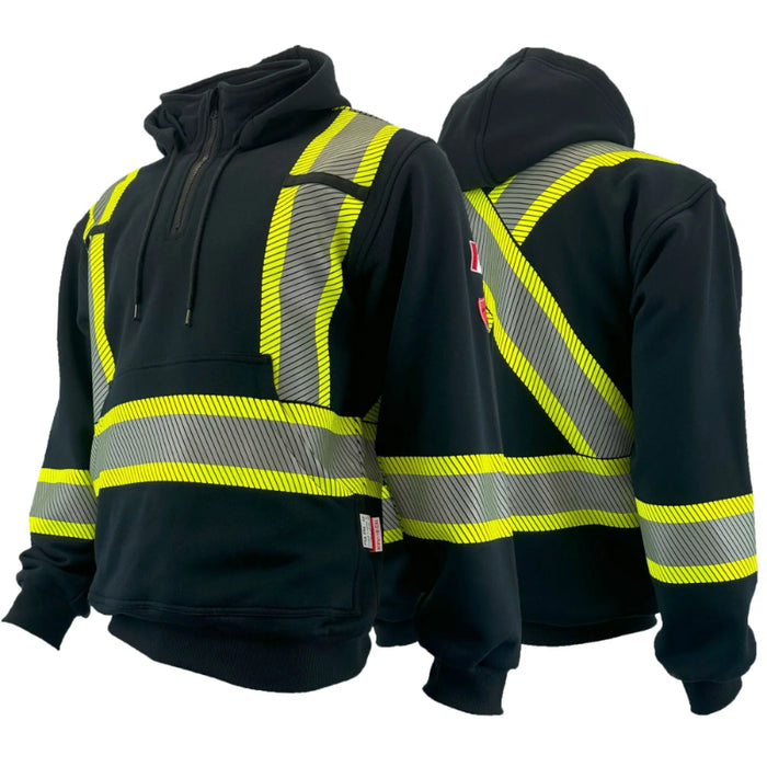 Atlas Guardian® FR / Arc Flash Quarter Zip Hoodies with Segmented Stripes - 4014
