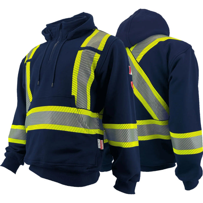 Atlas Guardian® FR / Arc Flash Quarter Zip Hoodies with Segmented Stripes - 4014