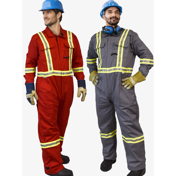 IFR Workwear® Avenger 7 Stripped Coverall - Style 3108 - X Back and Flame Resistant - Grey