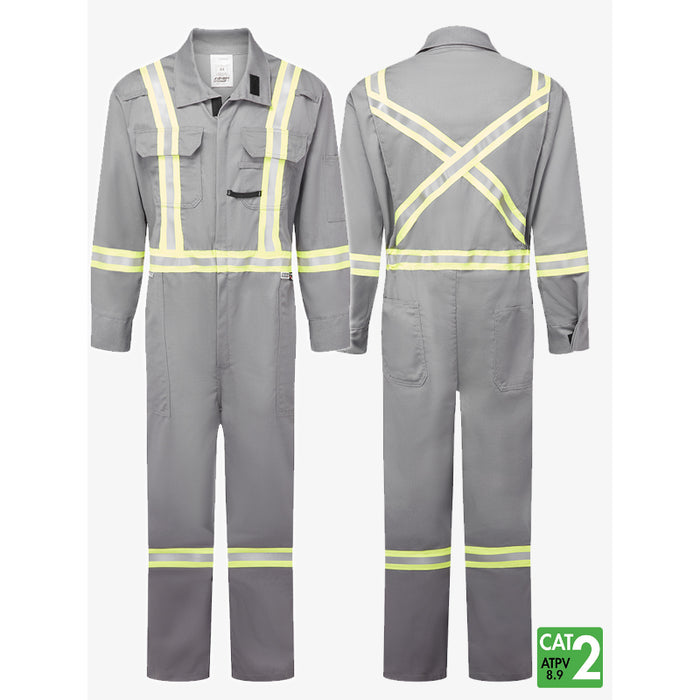 IFR Workwear® Avenger 7 Stripped Coverall - Style 3108 - X Back and Flame Resistant - Grey