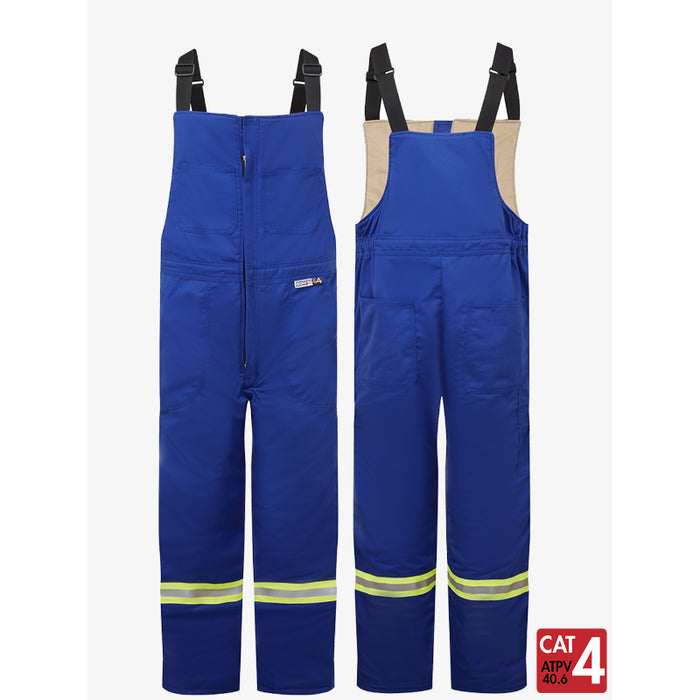 IFR Workwear® Avenger 9 OZ Insulated Bib Pants Reflective Striping - Style 3225 - Blue