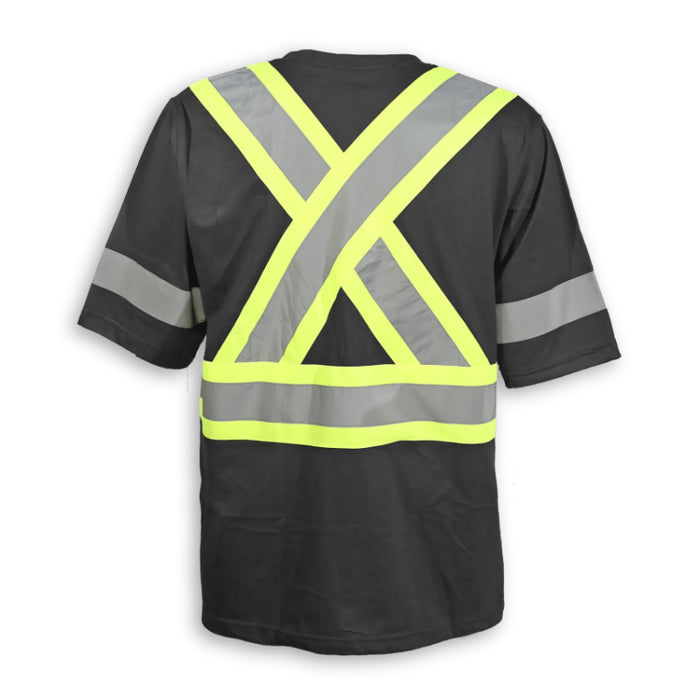 Big K Clothing® High Visibility 100% Cotton Safety T-Shirt - Black - BK6981