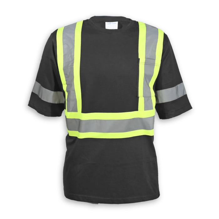 Big K Clothing® High Visibility 100% Cotton Safety T-Shirt - Black - BK6981