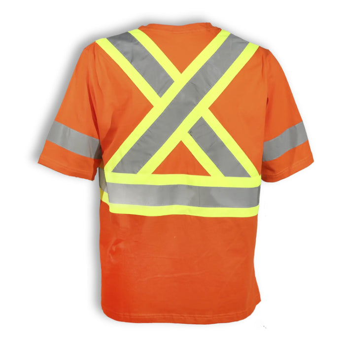 Big K Clothing® High Visibility 100% Cotton Safety T-Shirt - Orange - BK6978