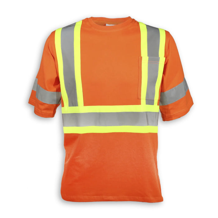 Big K Clothing® High Visibility 100% Cotton Safety T-Shirt - Orange - BK6978