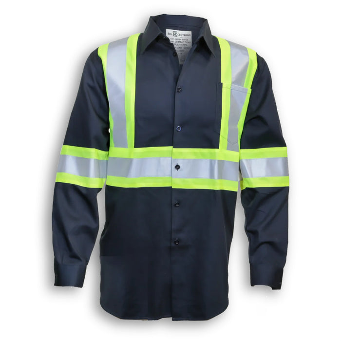 Big K Clothing® High Visibility Cotton Button-Up Safety Shirt - BK555