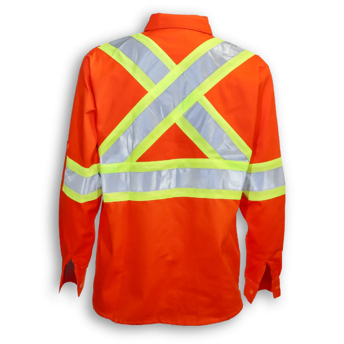 Big K Clothing® High Visibility Cotton Button-Up Safety Shirt - BK555