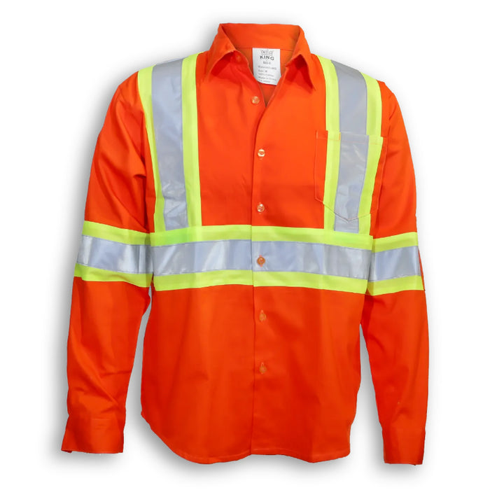Big K Clothing® High Visibility Cotton Button-Up Safety Shirt - BK555