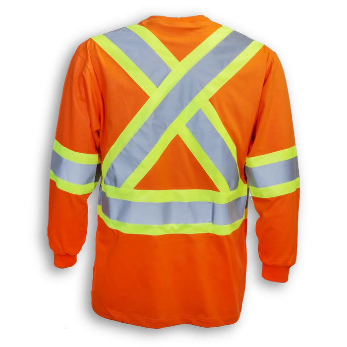 Big K Clothing® High Visibility Cotton Long Sleeve Safety Shirt - BK698