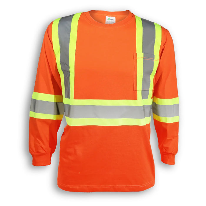 Big K Clothing® High Visibility Cotton Long Sleeve Safety Shirt - BK698