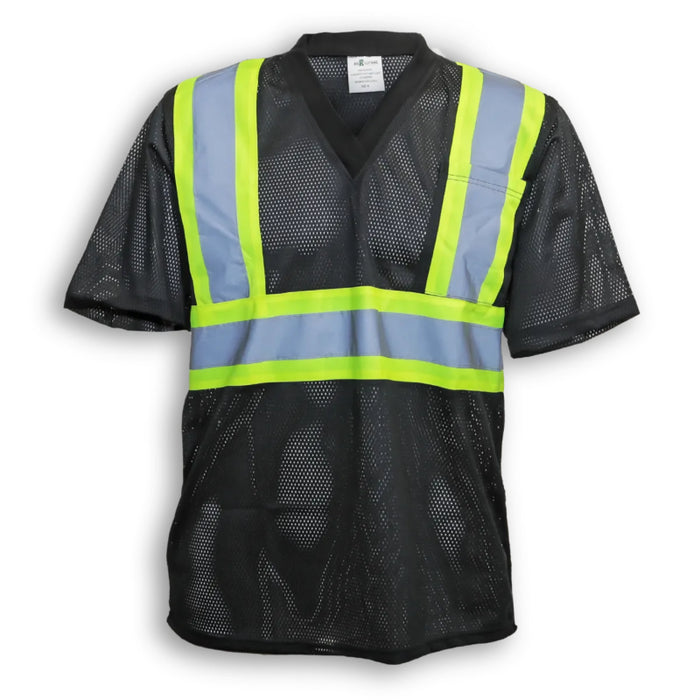 Big K Clothing® High Visibility Mesh Polyester Safety T-Shirt - Black - BK095