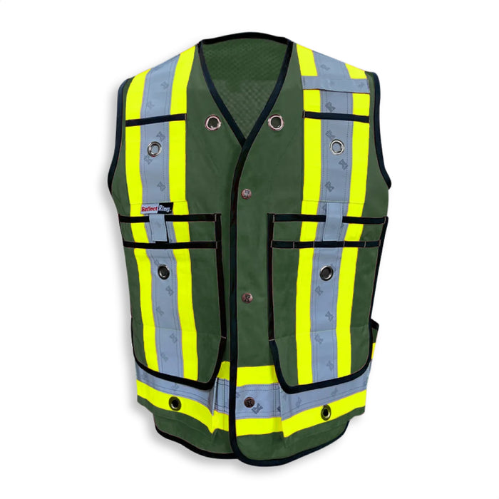 Big K Clothing® High Visibility Poly/Cotton Surveyor Safety Vest - BK305-Mesh