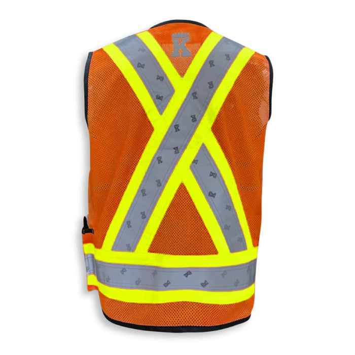 Big K Clothing® High Visibility Poly/Cotton Surveyor Safety Vest - BK305-Mesh