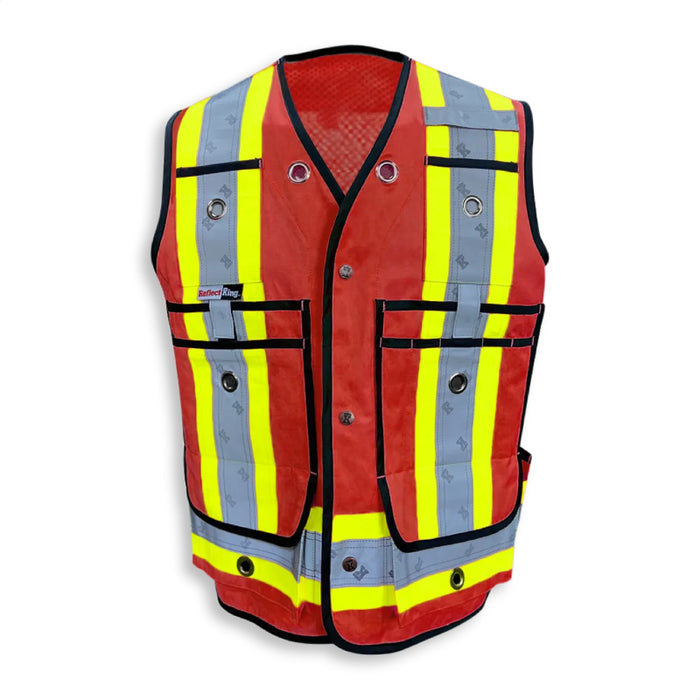 Big K Clothing® High Visibility Poly/Cotton Surveyor Safety Vest - BK305-Mesh