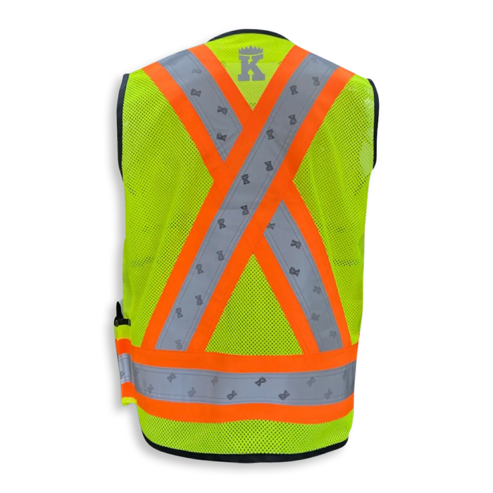 Big K Clothing® High Visibility Poly/Cotton Surveyor Safety Vest - BK305-Mesh