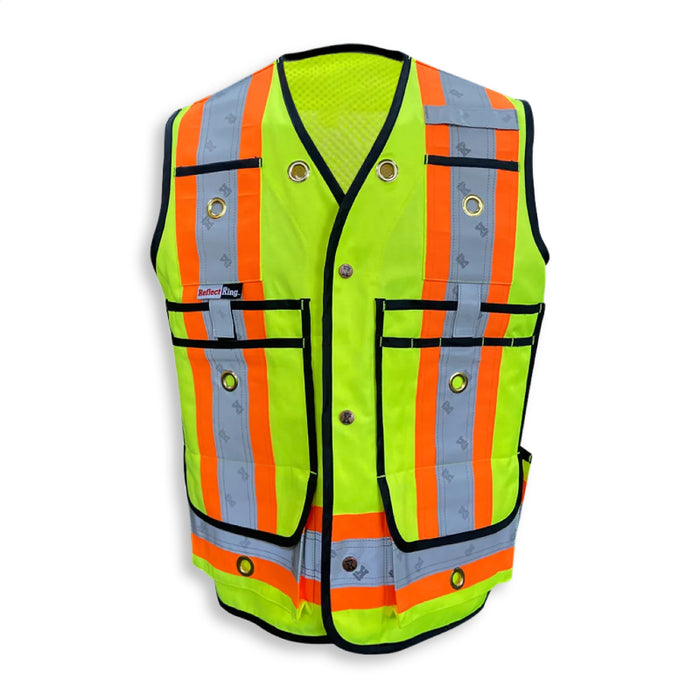 Big K Clothing® High Visibility Poly/Cotton Surveyor Safety Vest - BK305-Mesh